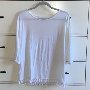 Lilly Pulitzer white modal shirt with tassels